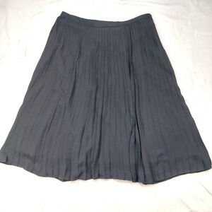 CHRISTOPHER & BANKS WOMENS BLACK PLEATED POLYESTER FLOWY DRESSY SKIRT SZ 16 NWT